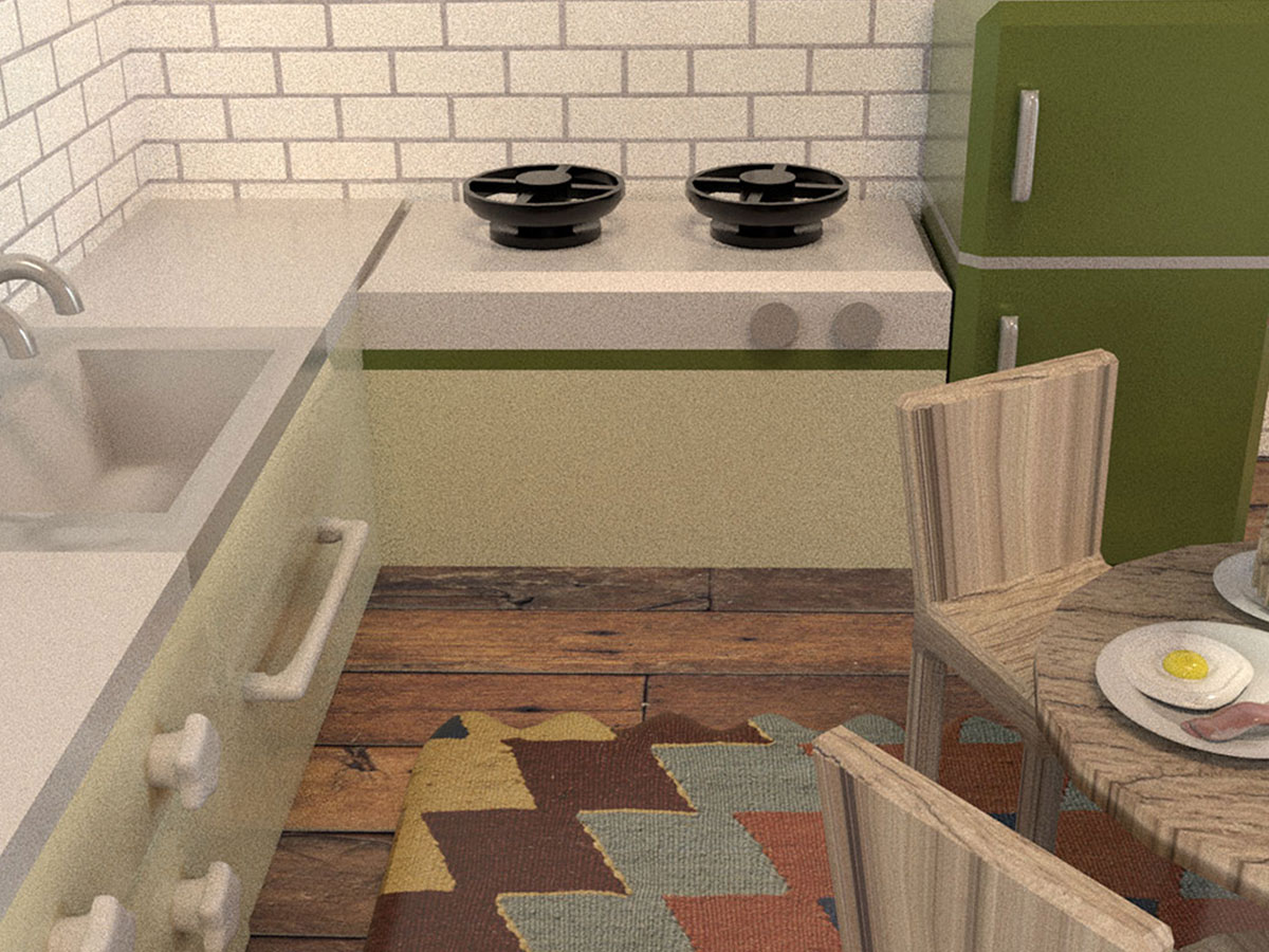 Vintage Kitchen render 4